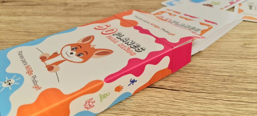 Juego de cartas 50 planes para niños